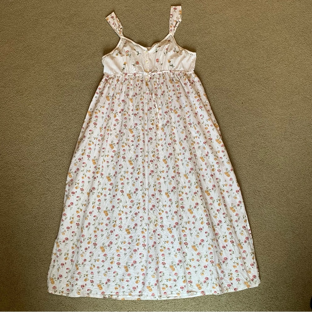 Vintage Victoria’s Secret Country Floral Boho Dress Prairie Gown Cottage Medium - Picture 3 of 16